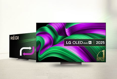 Egy LG TV látszik a képen.  Része a promóciónak. Nagy TV-ket lehet kapni 20% kedvezménnyel.