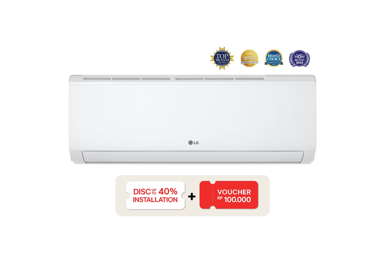 Tampak depan AC LG Standard 2 PK(H18TN4)