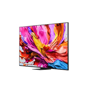 Left-facing side view of LG QNED evo QNED85 TV 