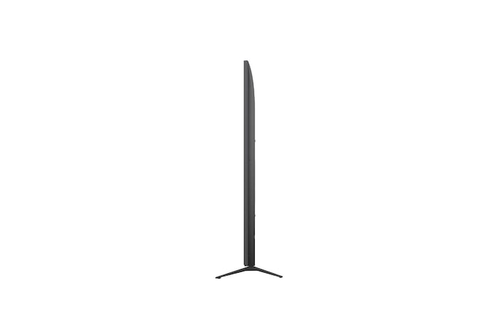 Tampak samping menghadap ke kiri LG NanoCell NANO80 TV.