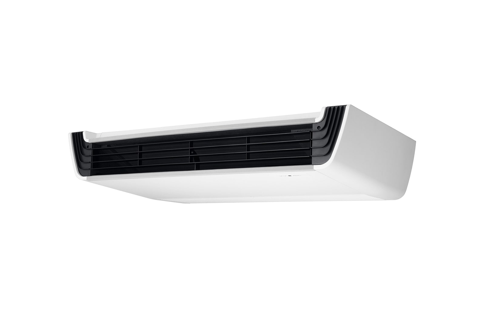 'LG Ceiling Suspended ARNU36GV2A4 memiliki desain berbentuk v dengan grill depan berwarna hitam.