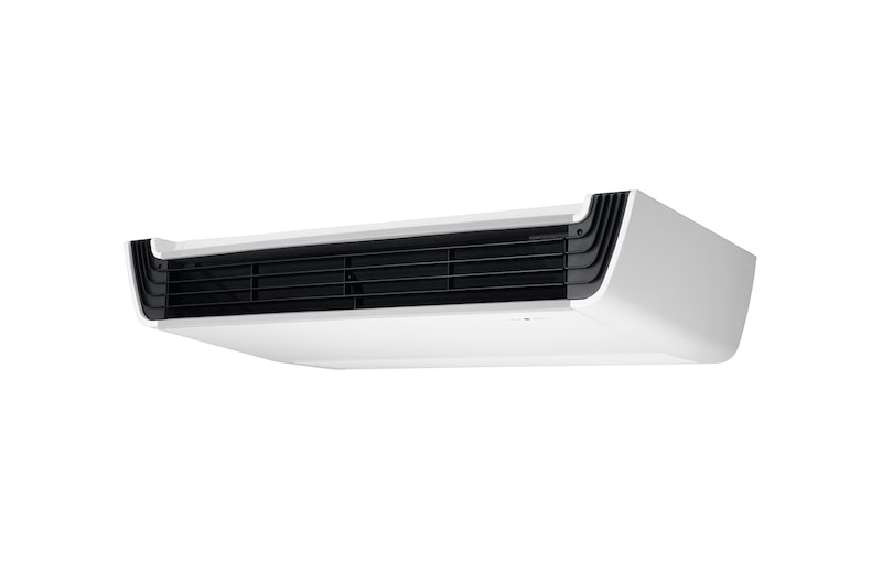 'LG Ceiling Suspended ARNU36GV2A4 memiliki desain berbentuk v dengan grill depan berwarna hitam.