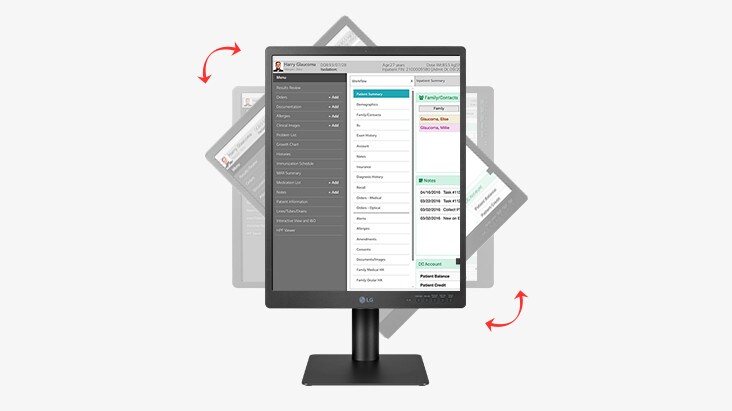 21HQ613D dirancang agar dapat disesuaikan dengan postur pengguna saat meninjau gambar. Stand yang dirancang secara ergonomis memungkinkan pengguna untuk secara bebas mengatur kemiringan, ketinggian, dan putaran. Stand ini juga dilengkapi dengan fungsi pivot otomatis dua arah untuk fleksibilitas tambahan.