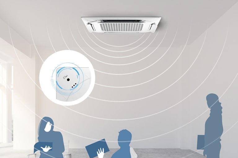 Dual vane's sensor senses the human in the room.