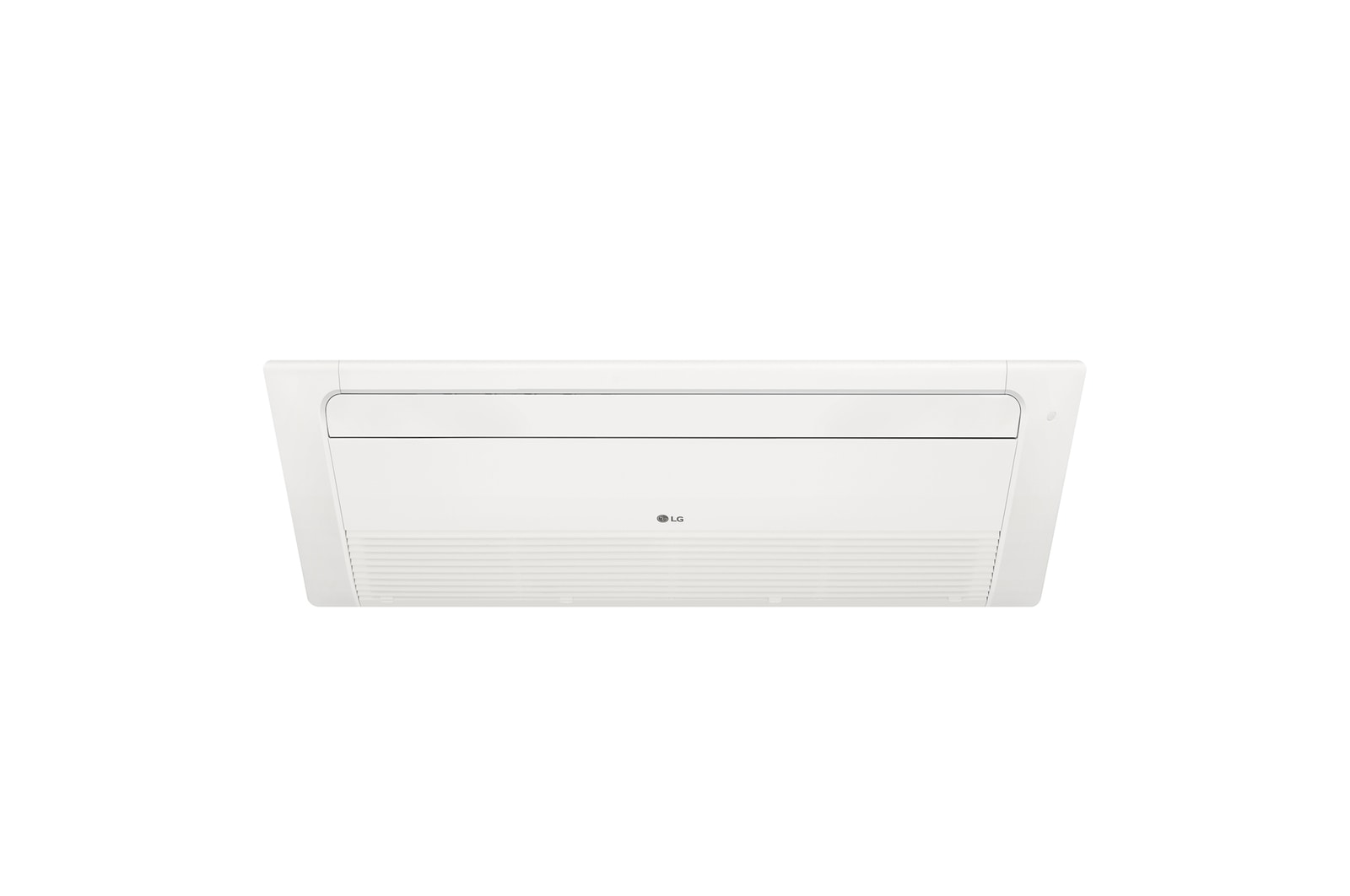 Tampilan depan yang menunjukkan arah bilah LG 1 Way Ceiling Mounted Cassette