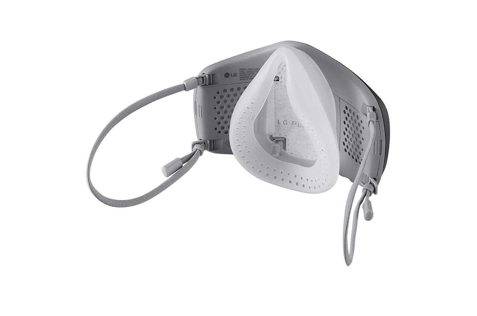 LG PuriCare™ Wearable Air Purifier dengan Hepafilters Dual Fan dan Voice On™, Bluetooth - Hitam, AP551ABFA