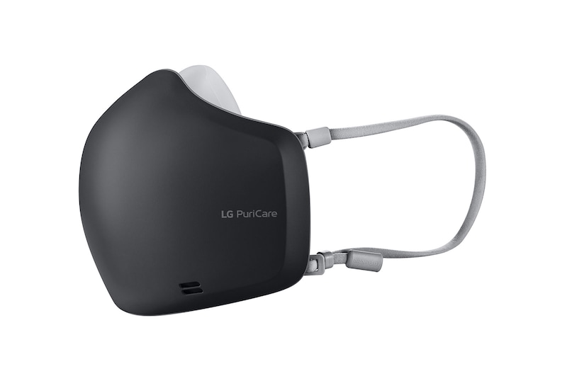 LG PuriCare™ Wearable Air Purifier dengan Hepafilters Dual Fan dan Voice On™, Bluetooth - Hitam, AP551ABFA