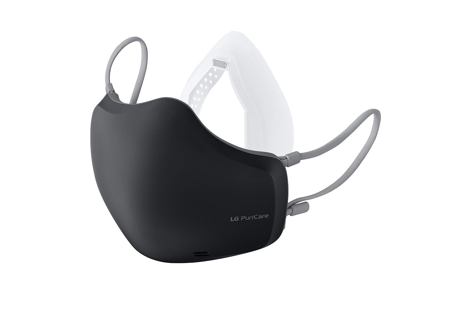 LG PuriCare™ Wearable Air Purifier dengan Hepafilters Dual Fan dan Voice On™, Bluetooth - Hitam, AP551ABFA