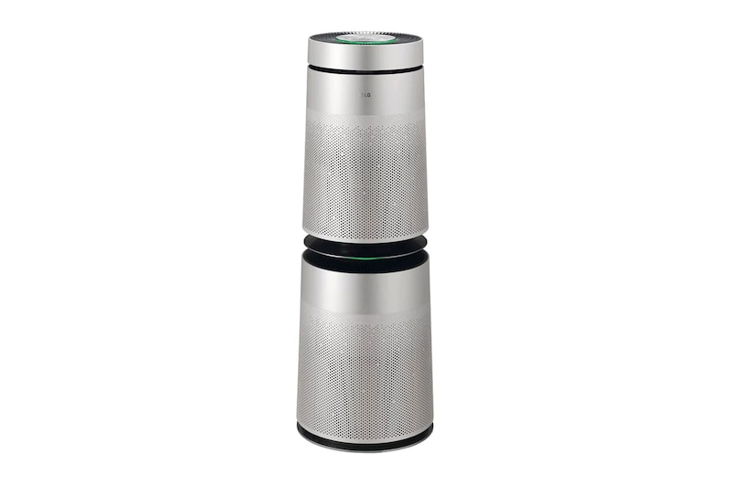 LG PuriCare™ 360º Air Purifier, 100M² dengan Sensor PM 1.0 dan Multifiltration System/Hepafilter, ThinQ™ - Silver, AS10GDSH0