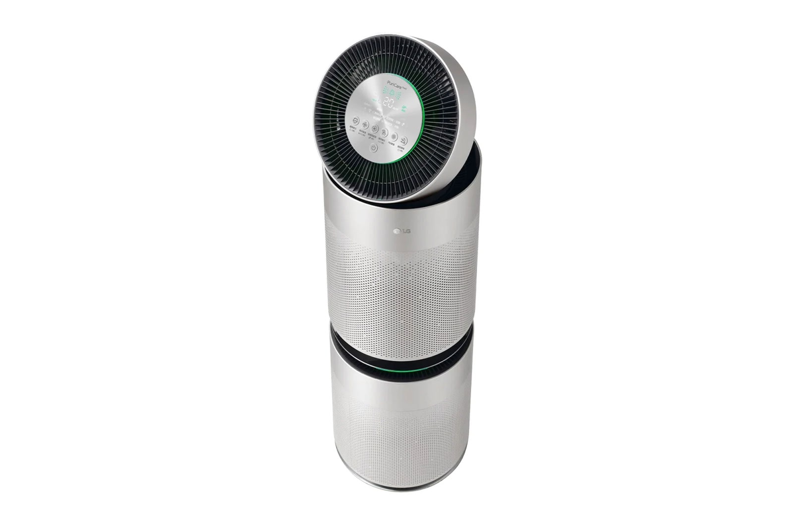 LG PuriCare™ 360º Air Purifier, 100M² dengan Sensor PM 1.0 dan Multifiltration System/Hepafilter, ThinQ™ - Silver, AS10GDSH0