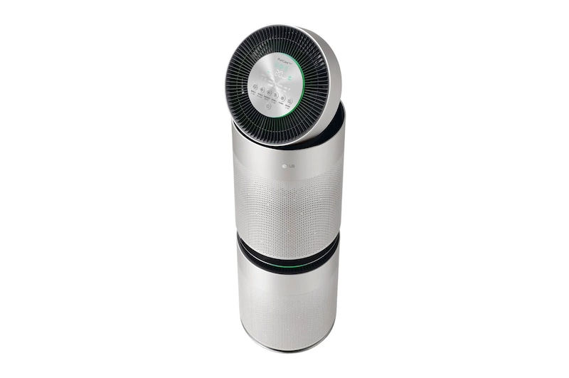 LG PuriCare™ 360º Air Purifier, 100M² dengan Sensor PM 1.0 dan Multifiltration System/Hepafilter, ThinQ™ - Silver, AS10GDSH0