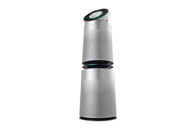 LG PuriCare™ 360º Air Purifier, 100M² dengan Sensor PM 1.0 dan Multifiltration System/Hepafilter, ThinQ™ - Silver, AS10GDSH0