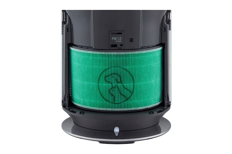 LG PuriCare™ 360º Air Purifier, 100M² dengan Sensor PM 1.0 dan Multifiltration System/Hepafilter, ThinQ™ - Silver, AS10GDSH0