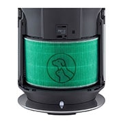 LG PuriCare™ 360º Air Purifier, 100M² dengan Sensor PM 1.0 dan Multifiltration System/Hepafilter, ThinQ™ - Silver, AS10GDSH0