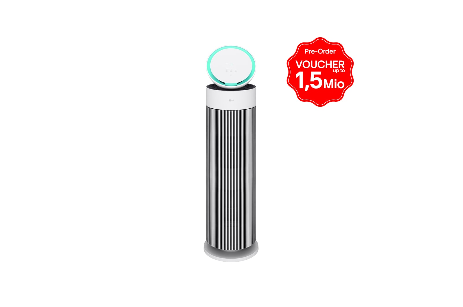 Front view of the LG PuriCare™ AeroBooster Air Purifier AS55GGWX0.ABAE 