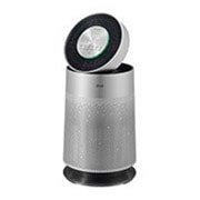 LG PuriCare™ 360º Air Purifier, 61,2M² dengan Sensor PM 1.0 dan Multifiltration System/Hepafilter, ThinQ™ - Silver, AS65GDSH0