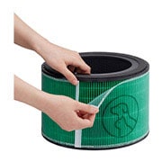 LG PuriCare™ 360º Air Purifier, 61,2M² dengan Sensor PM 1.0 dan Multifiltration System/Hepafilter, ThinQ™ - Silver, AS65GDSH0