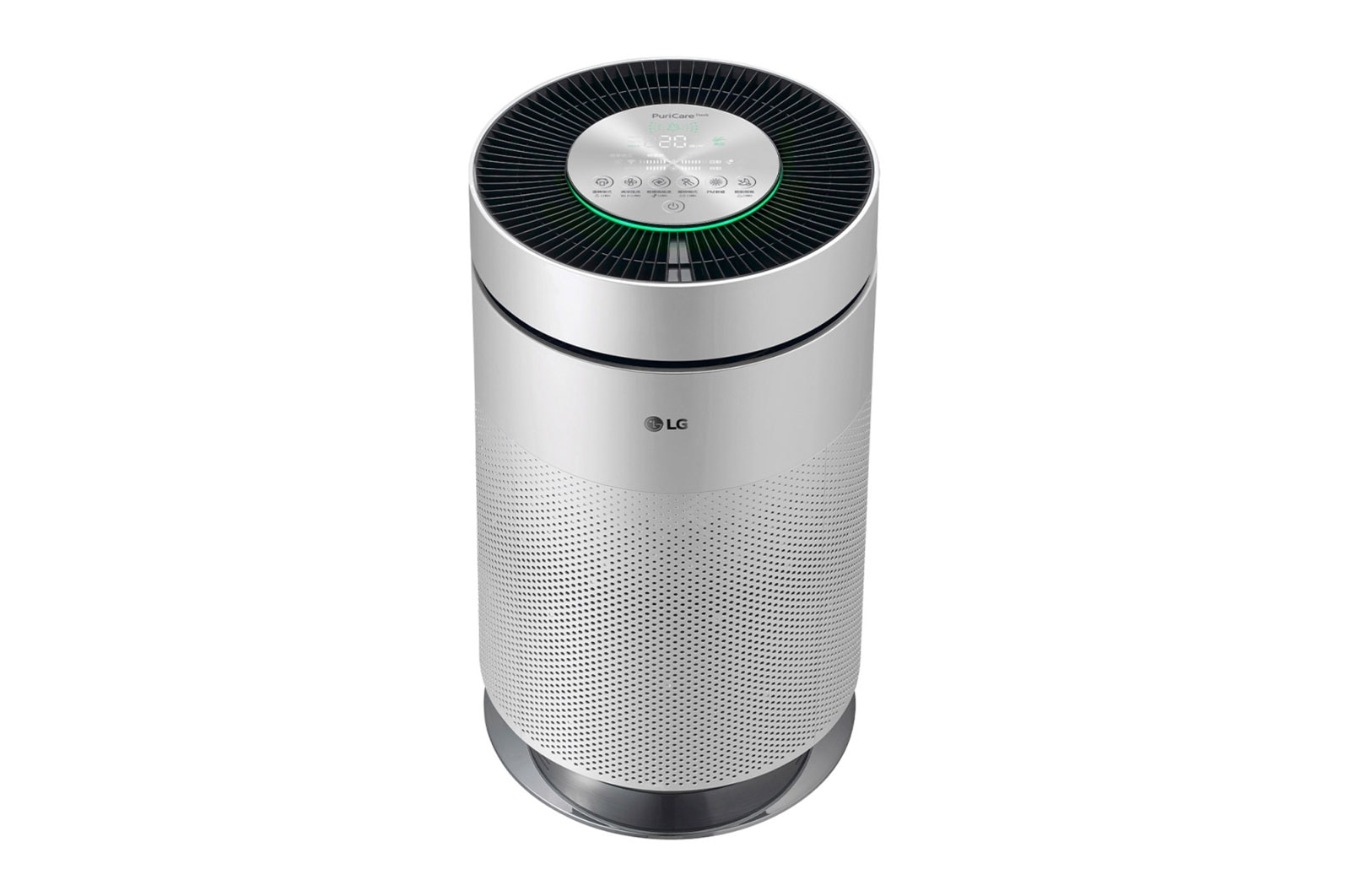 LG PuriCare™ 360º Air Purifier, 61,2M² dengan Sensor PM 1.0 dan Multifiltration System/Hepafilter, ThinQ™ - Silver, AS65GDSH0
