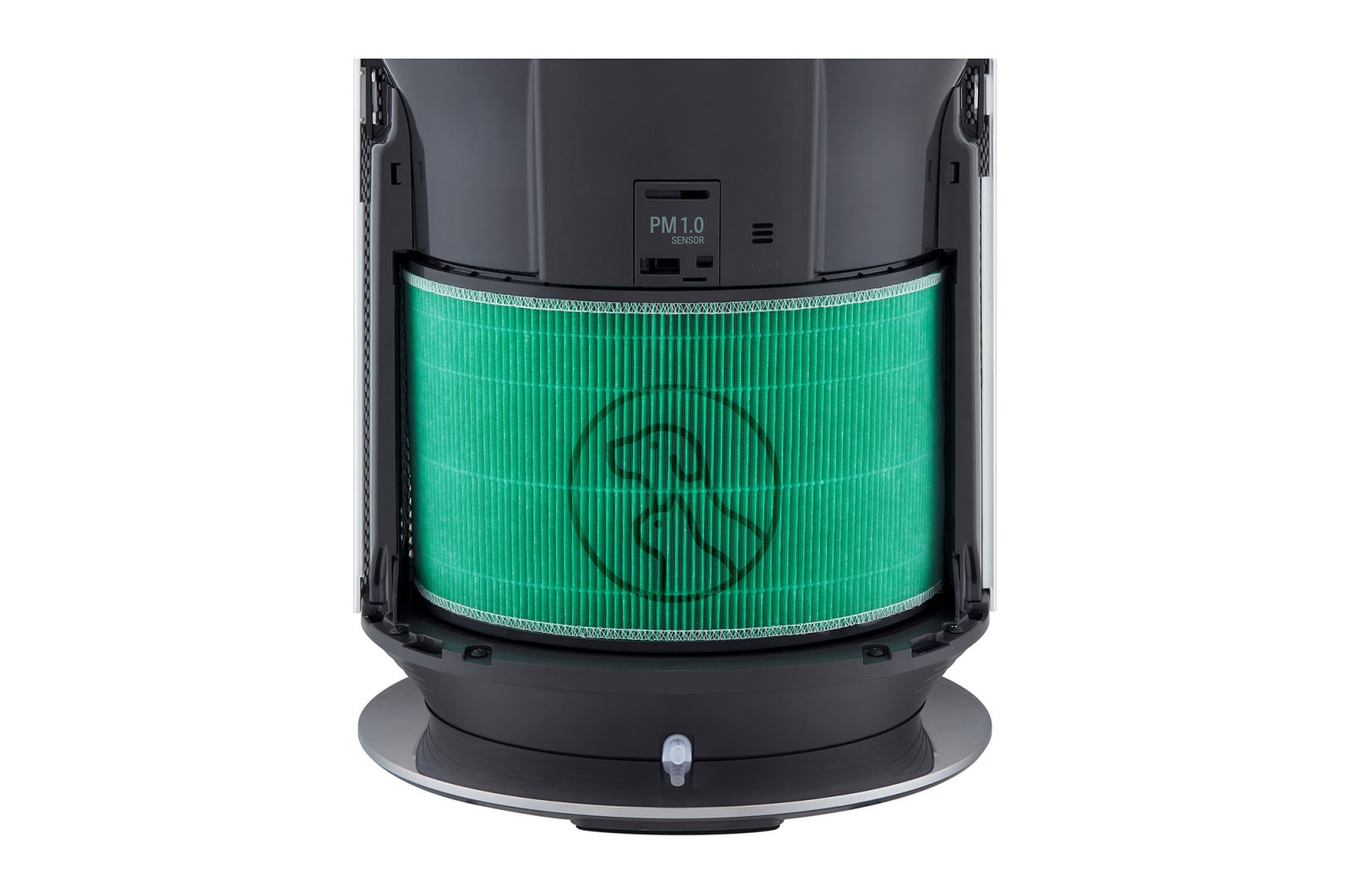 LG PuriCare™ 360º Air Purifier, 61,2M² dengan Sensor PM 1.0 dan Multifiltration System/Hepafilter, ThinQ™ - Silver, AS65GDSH0