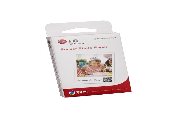 LG Simple, Stylish, Smart Mobile Printer LG Pocket Photo, Photo Paper PS2203, PS2203