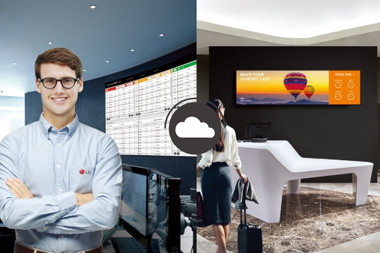 An LG employee is remotely monitoring the 88BH7G installed in a different place.