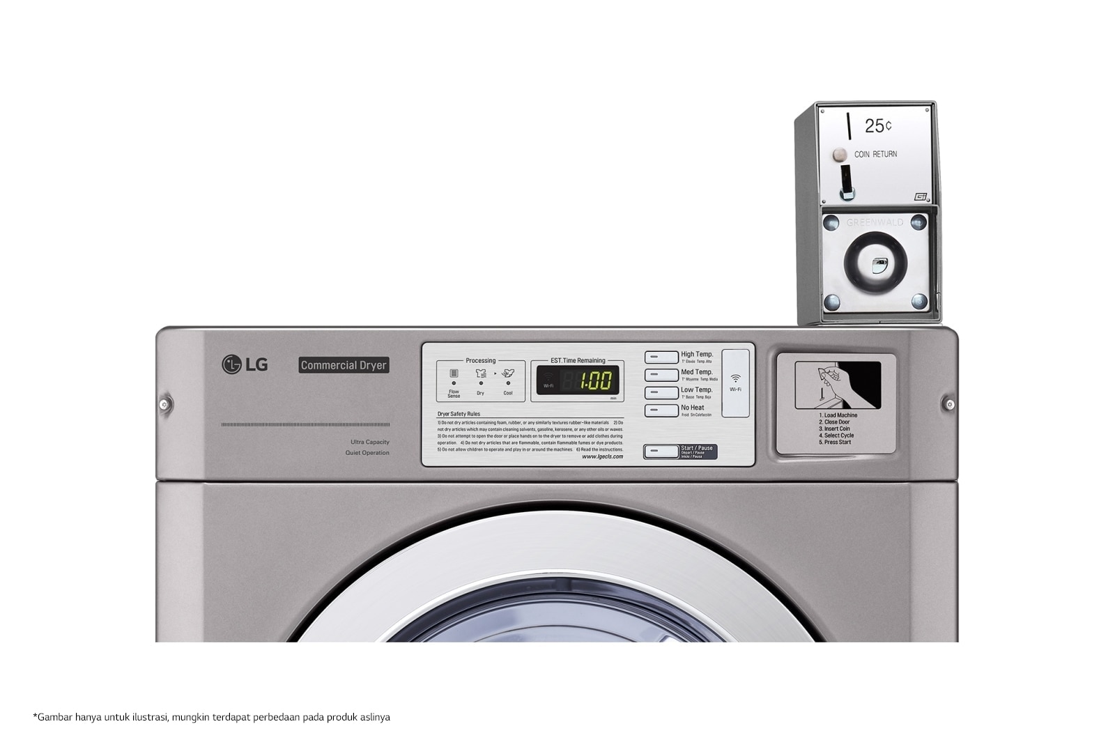 LG 7.3 cu.ft Standard Capacity Dryer, CDG27RUOPS