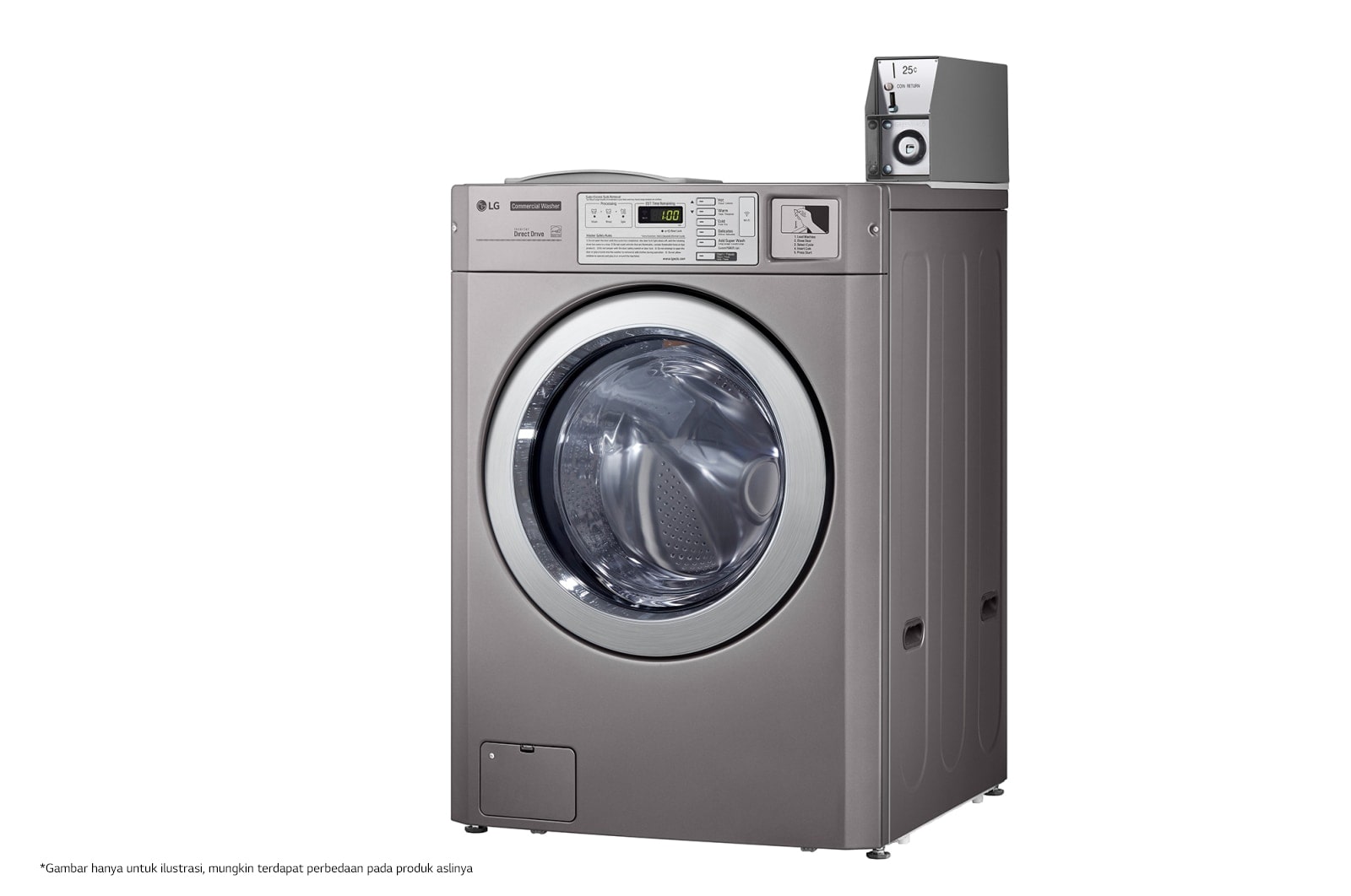 LG Mesin Cuci Komersial Front Load Kapasitas Standar 3,7 cu.ft, CWG27MDORS
