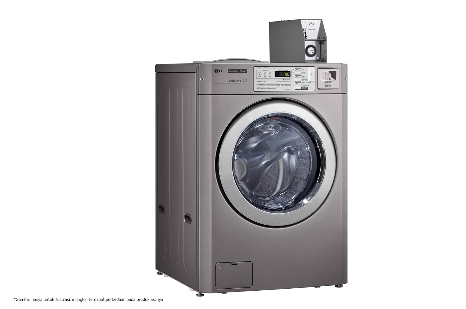 LG Mesin Cuci Komersial Front Load Kapasitas Standar 3,7 cu.ft, CWG27MDORS