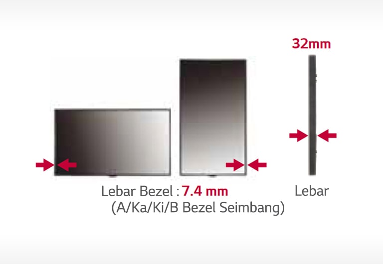 Bezel yang Seimbang & Lebar yang Lebih Ramping<br>1