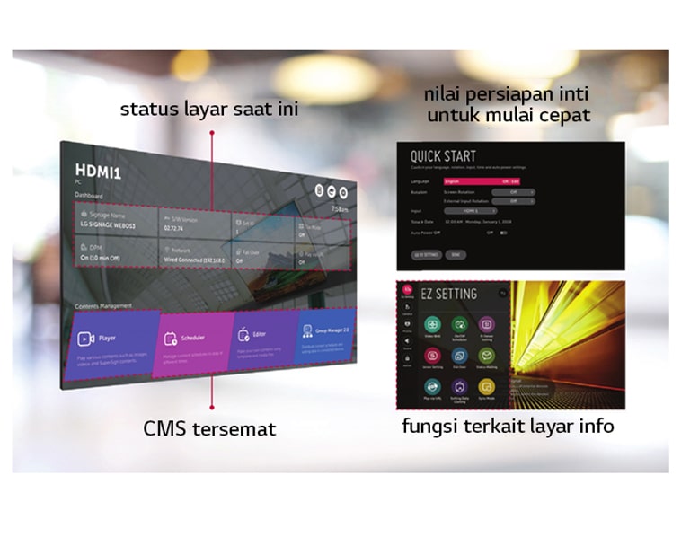 Beberapa tugas dapat diselesaikan secara bersamaan dengan GUI yang intuitif.