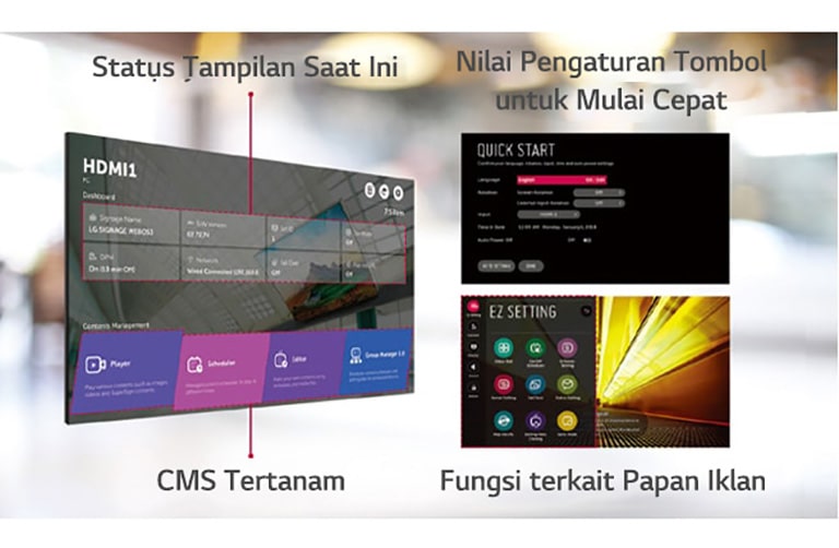 Beberapa tugas dapat diselesaikan secara bersamaan dengan GUI intuitif.