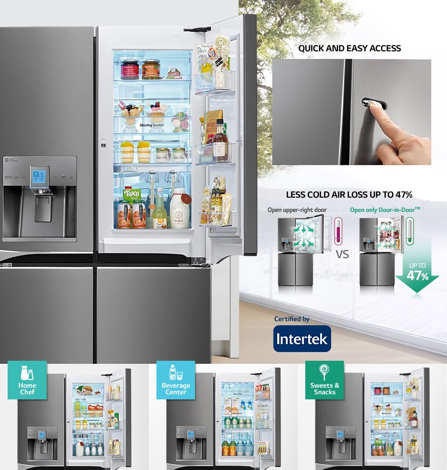 LG Door-in-Door™ -  Easy access to frequently-used items with 41% less cold air loss