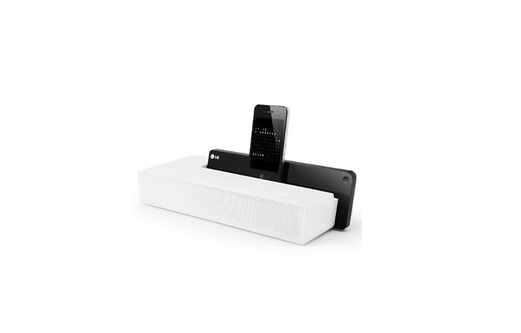 Front view of LG iPod Docking Speaker 10 watt untuk iPod, iPhone dan iPad ND4520