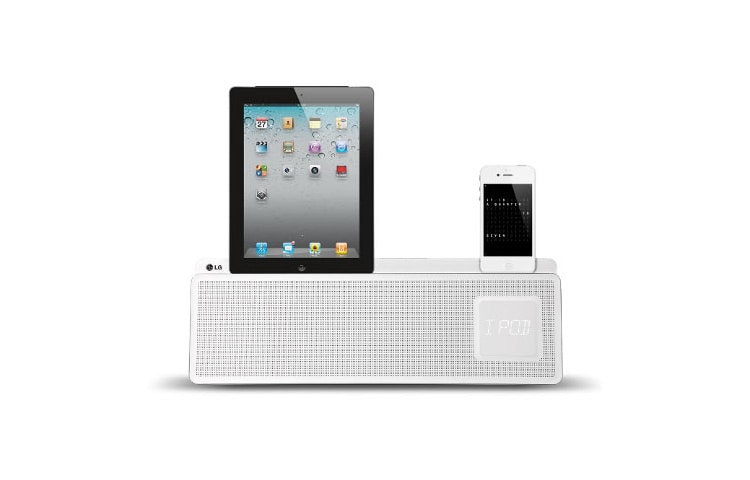 LG iPod Docking Speaker 30 watt untuk iPod, iPhone dan iPad ND5520 tampak depan
