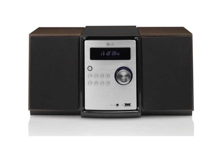 Front view of LG Micro System 10 watt dengan Fitur USB Direct Recording &amp; Playback serta Design minimalis yang indah XB16