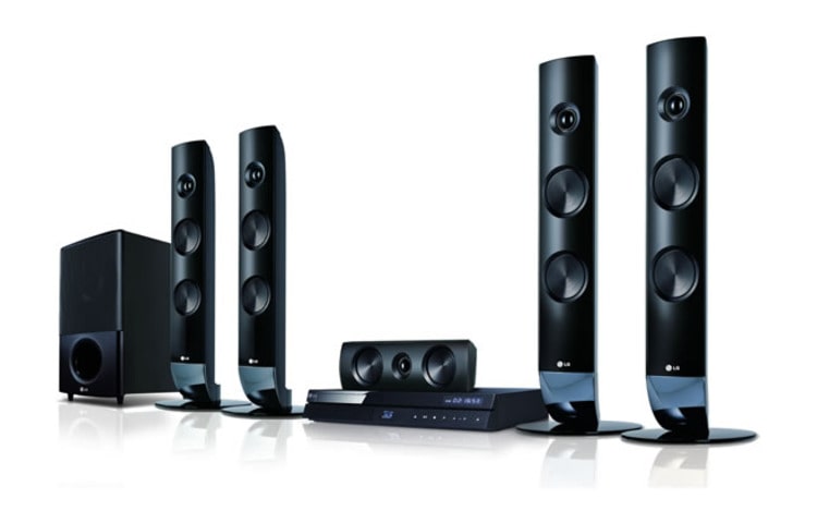 Front view of LG 3D Blu-ray 5.1 Home Cinema System 850 watt dengan Fitur LG Smart TV BH6320H
