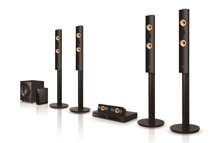Front view of LG 4.1ch Smart 3D Blu-ray(TM) Home theater with Aramid Fiber  BH7540TW