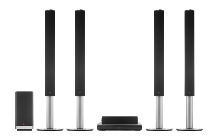 Front view of LG 9.1ch Smart 3D Blu-ray(TM) Home theater with Aramid Fiber  BH9540TW