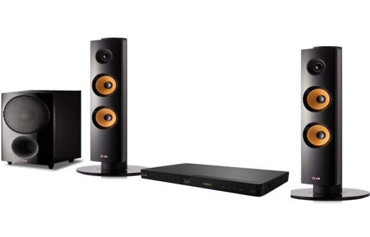 Front view of LG 1000W DVD Home Theater System DH6340F