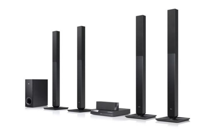 Front view of LG DVD 5.1 Home Cinema System 850 watt dengan HDMI dan USB Direct Recording &amp; Playback DH6520T