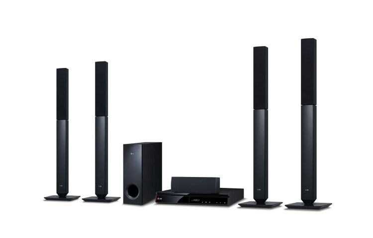 Front view of LG DVD 5.1 Home Cinema System 1000 watt dengan HDMI dan USB Direct Recording &amp; Playback DH6530T