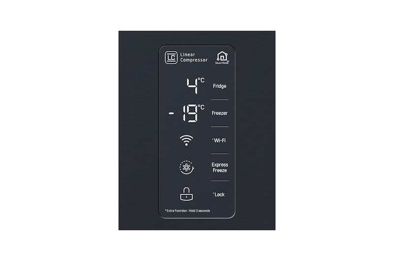 LG Kulkas Multi Door 594L gross /464L nett Ramping dengan Inverter Linear Compressor, ThinQ™ dengan WiFi, GC-B22FTQPL