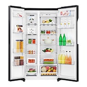 LG Kulkas Side by Side 679L gross /613L nett Inverter Linear Compressor dan Multi Air Flow - Hitam, GC-B247KQBK