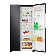 LG Kulkas Side by Side 679L gross /613L nett Inverter Linear Compressor dan Multi Air Flow - Hitam, GC-B247KQBK