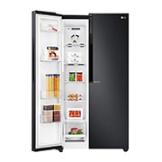 LG Kulkas Side by Side 679L gross /613L nett Inverter Linear Compressor dan Multi Air Flow - Hitam, GC-B247KQBK