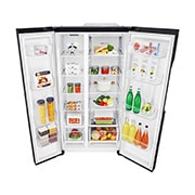 LG Kulkas Side by Side 679L gross /613L nett Inverter Linear Compressor dan Multi Air Flow - Hitam, GC-B247KQBK