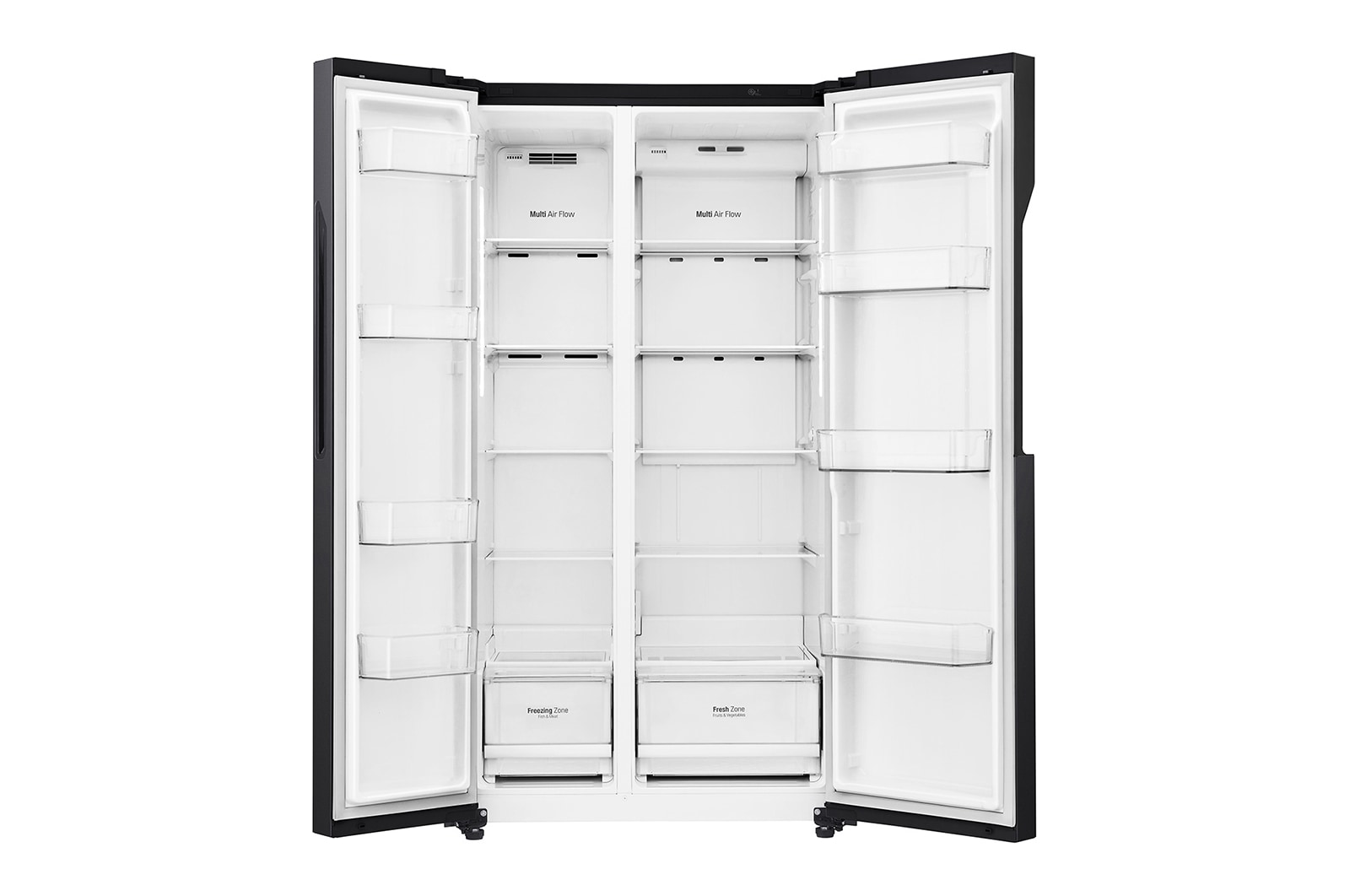 LG Kulkas Side by Side 679L gross /613L nett Inverter Linear Compressor dan Multi Air Flow - Hitam, GC-B247KQBK