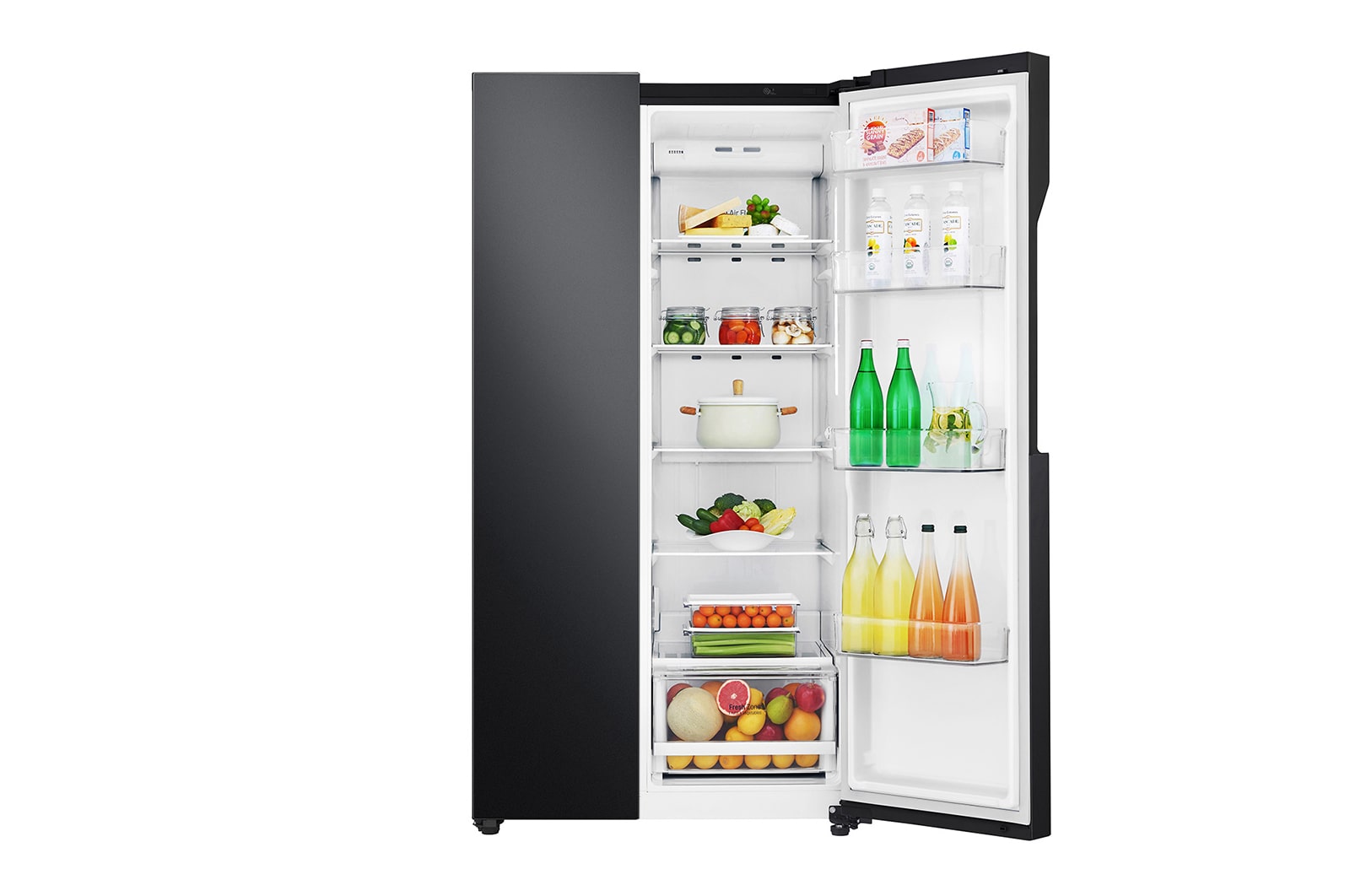 LG Kulkas Side by Side 679L gross /613L nett Inverter Linear Compressor dan Multi Air Flow - Hitam, GC-B247KQBK