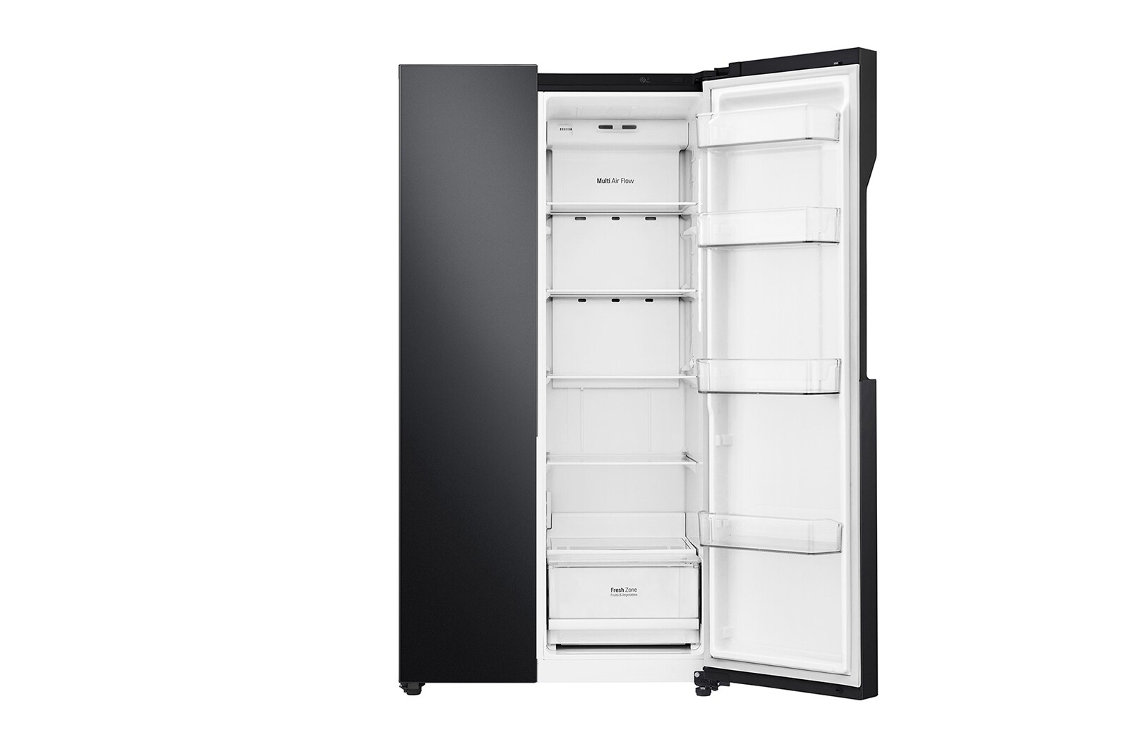 LG Kulkas Side by Side 679L gross /613L nett Inverter Linear Compressor dan Multi Air Flow - Hitam, GC-B247KQBK
