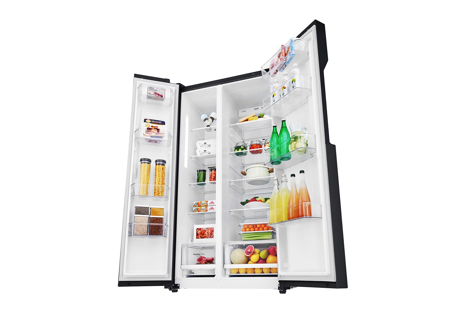 LG Kulkas Side by Side 679L gross /613L nett Inverter Linear Compressor dan Multi Air Flow - Hitam, GC-B247KQBK